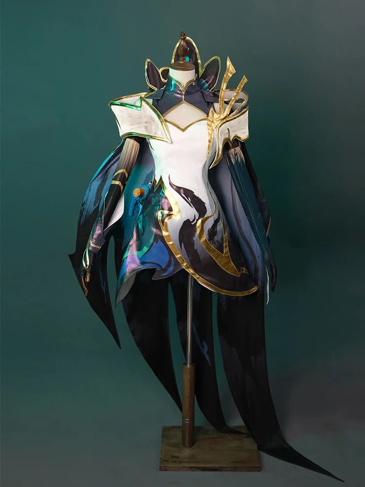 Fantasia de Cosplay LOL Calligraphia Xayah - Vestido Estilo Chinês para Mulheres com Capa - Estrela Cosplay