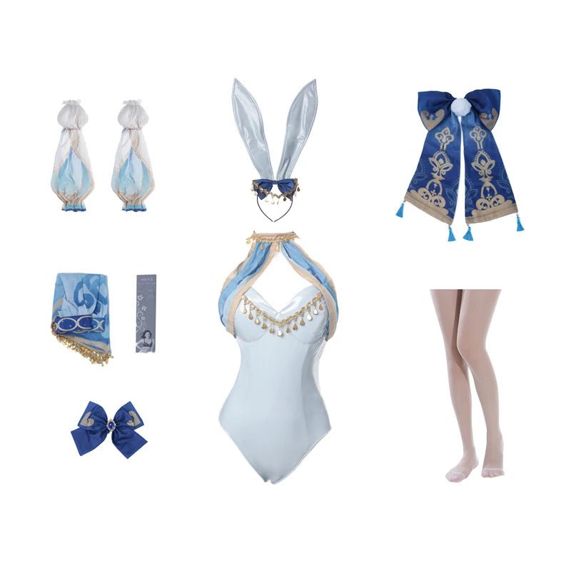 Fantasia Bunny Girl Nilou Cosplay Genshin Impact - Traje de Coelho Nilou Estilo A e B - Estrela Cosplay