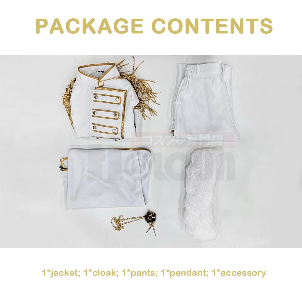 Fantasia de Reo Mikage do Anime Blue Lock - Série Anjos e Demônios Completa com Peruca, Jaqueta, Calça e Manto Branco - Estrela Cosplay