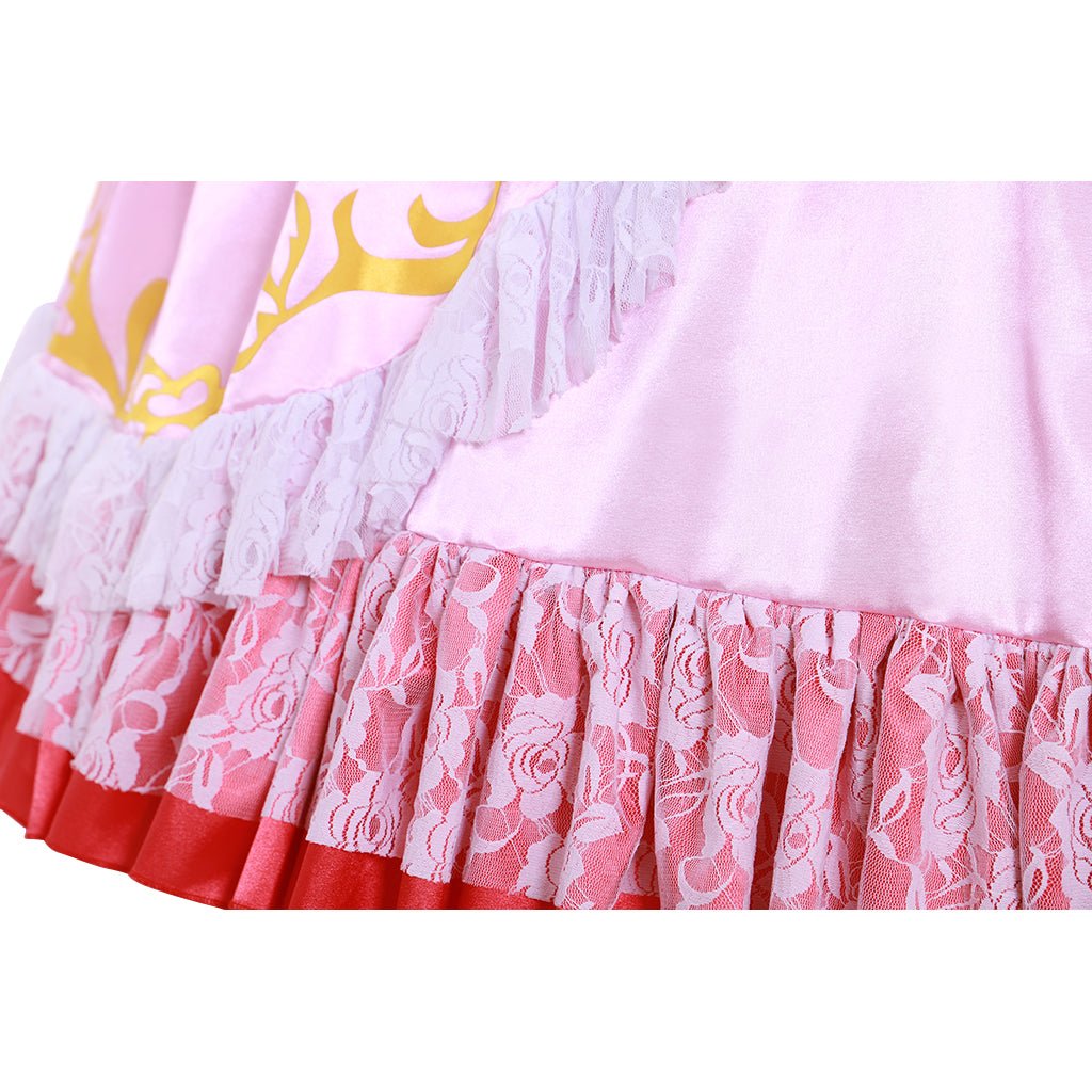 Vestido de Baile Princesa Peach Cosplay | Traje Feminino para Halloween e Festas Temáticas - Estrela Cosplay
