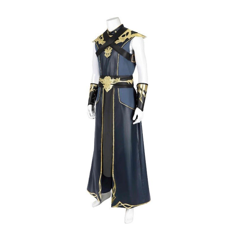 Traje de Cosplay O Impulso Sombrio para Macho Dragonato Branco Feiticeiro BG3 Conjunto Completo com Sapatos - Estrela Cosplay