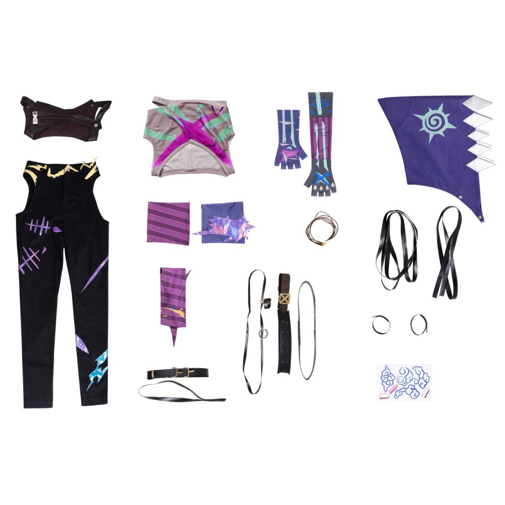 Fantasia de Cosplay Arcane Jinx - Traje Jinx da Batalha da Cidade Dupla 2 - Estrela Cosplay