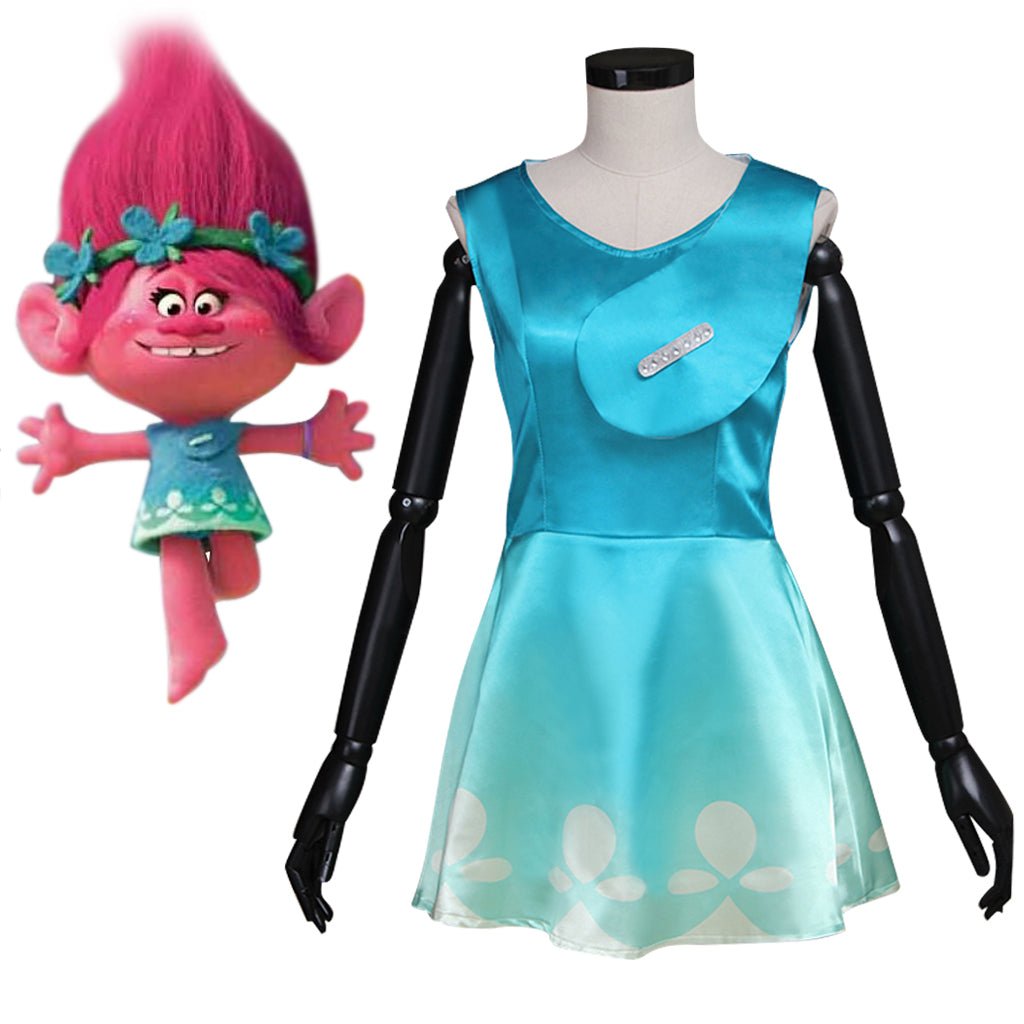 Vestido Princesa Poppy Trolls | Fantasia para Cosplay e Halloween - Estrela Cosplay
