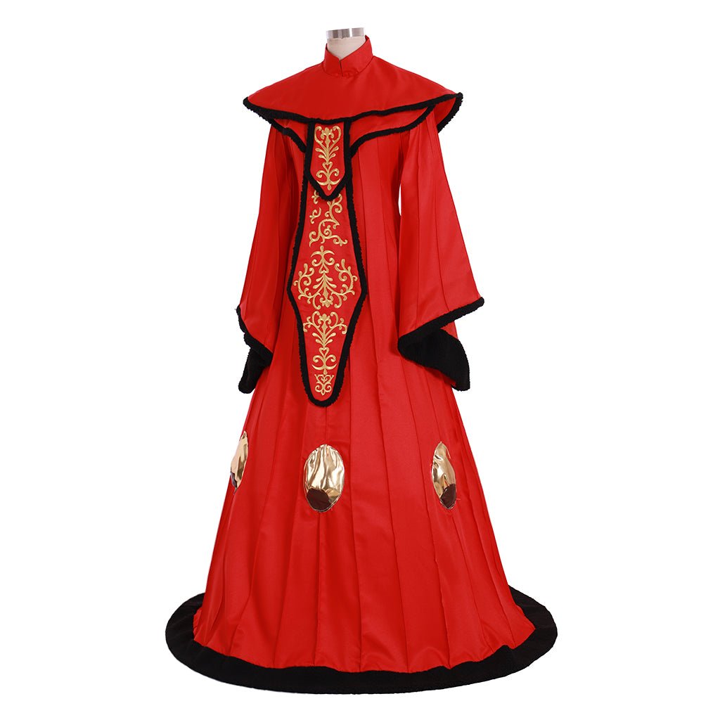Vestido de Cosplay da Rainha Padme Amidala | Traje Vermelho Personalizado para Eventos - Estrela Cosplay