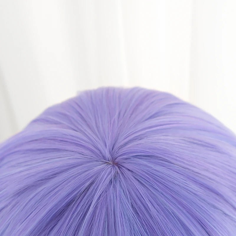 Peruca Cosplay Xayah Battle Bat LOL 45cm Azul para Mulheres - Cabelo Sintético Resistente ao Calor - Estrela Cosplay