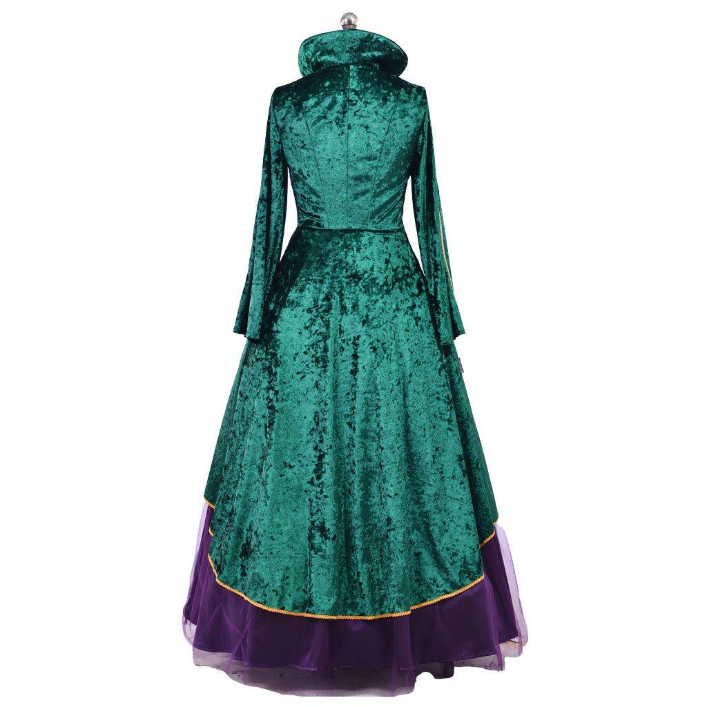 Vestido de Cosplay de Bruxa | Conjunto de Robe Renascentista Verde Medieval para Mulheres - Estrela Cosplay