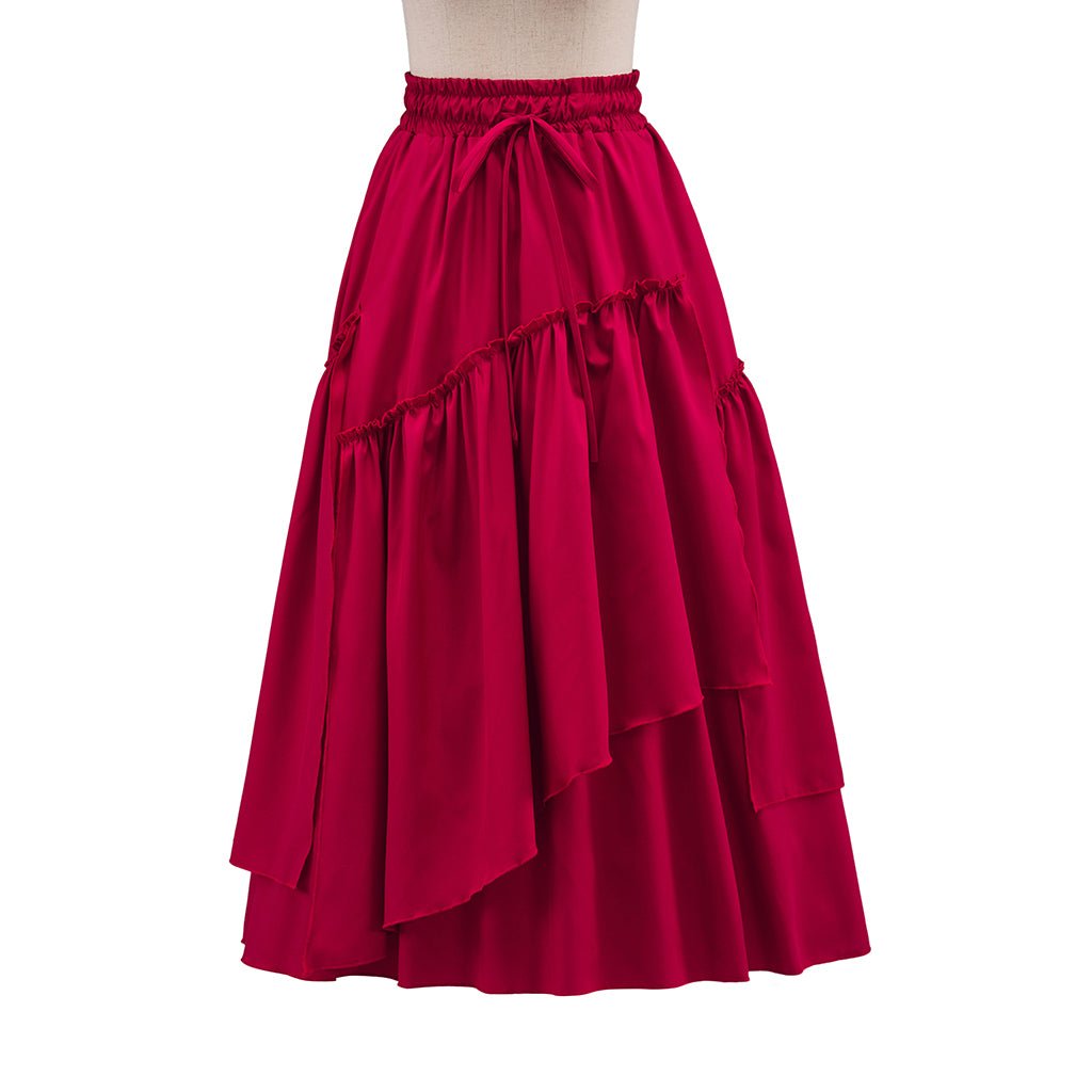 Saia de Corduro Vintage para Mulheres – Xadrez Prega Medieval para Cosplay - Estrela Cosplay