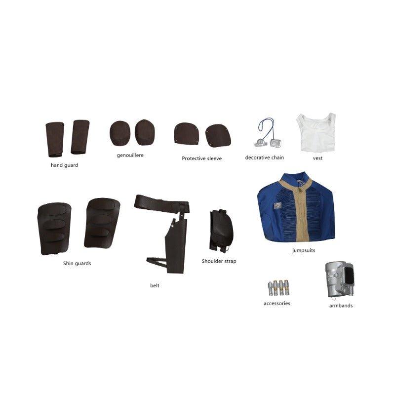 Fantasia Lucy Vault 33 Cosplay Jumpsuit Azul - Traje de Anime para Mulheres com Acessórios - Estrela Cosplay