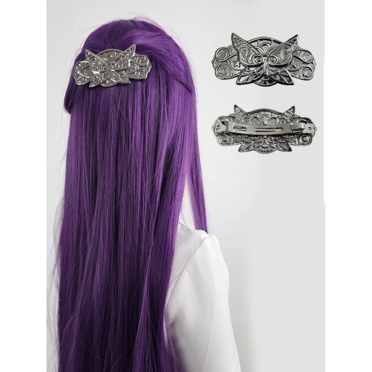 Peruca Longa Roxa para Cosplay de Frieren do Anime Além da Jornada Acessório - Estrela Cosplay
