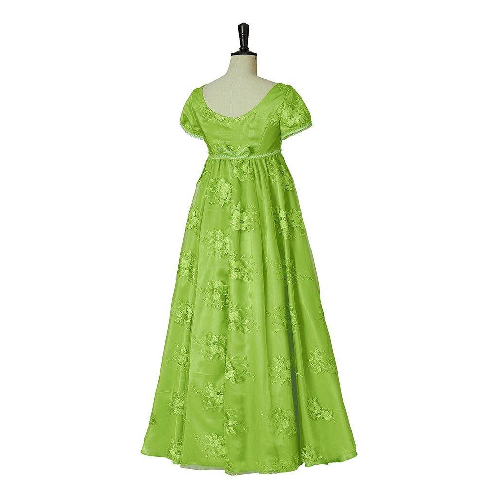 Vestido de Cosplay Bridgerton Verde Império - Elegância da Era da Regência - Estrela Cosplay