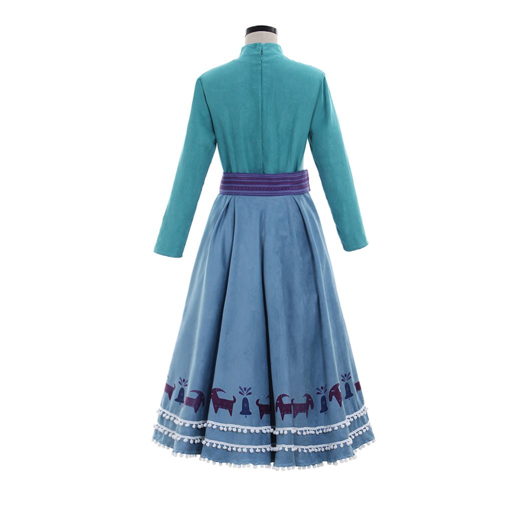 Fantasia de Cosplay Anna Princesa | Conjunto de Camisa, Saia e Casaco para Adultos em Eventos Disney e Halloween - Estrela Cosplay