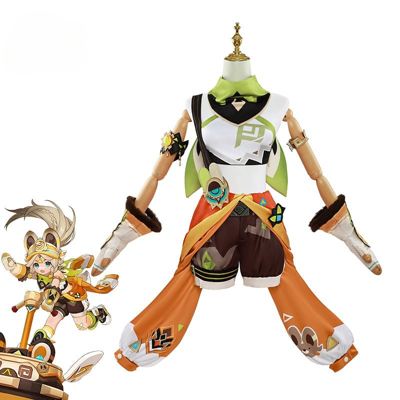 Traje de Cosplay Kachina de Genshin Impact - Natlan Ouro Manchado - Estrela Cosplay