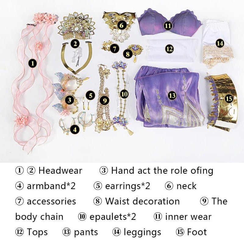 Fantasia de Cosplay Matari de NARAKA:BLADEPOINT - Conjunto Completo para Halloween - Estrela Cosplay