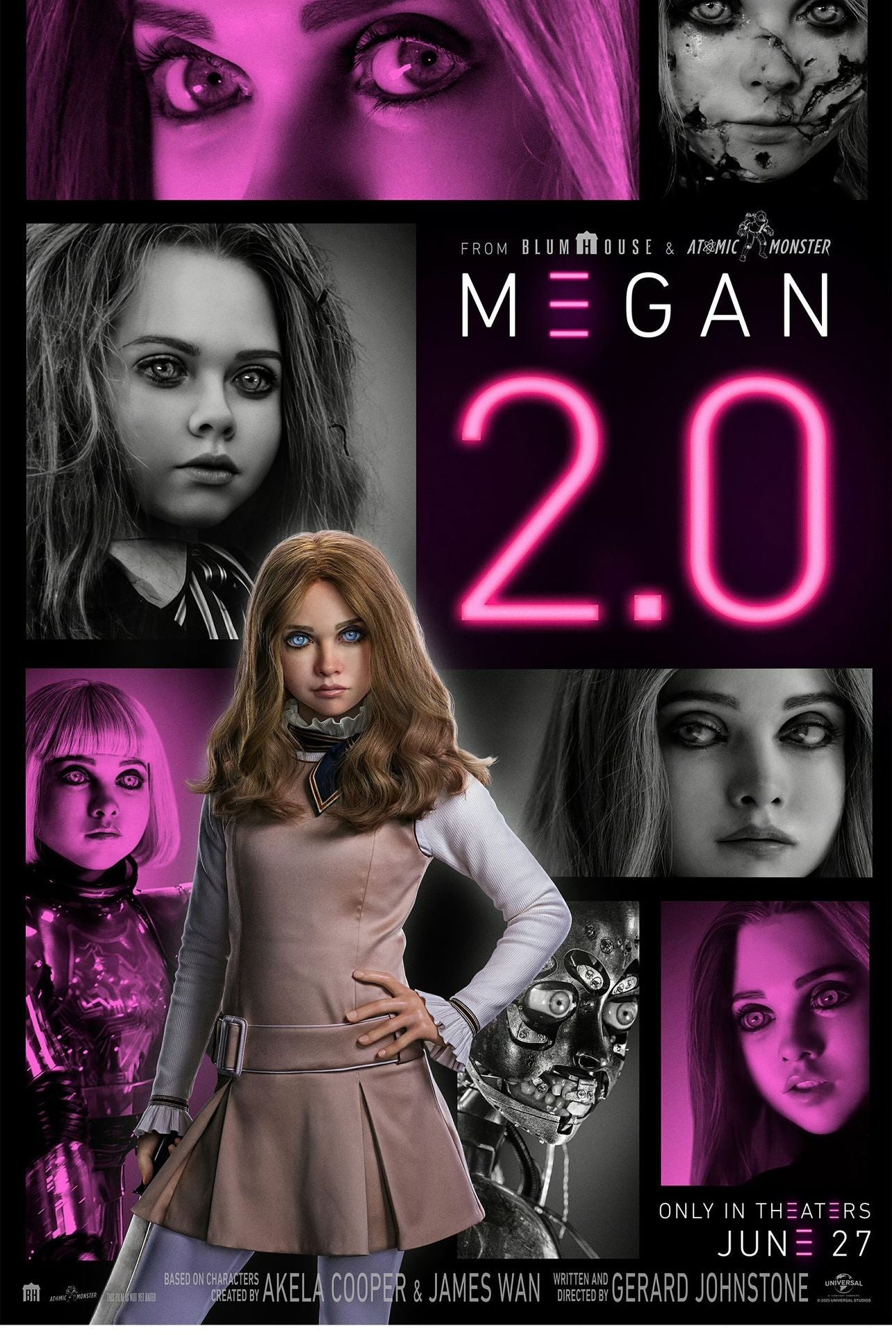 Fantasia M3GAN 2.0 Cosplay – Traje de Halloween e Performances para Adultos e Crianças - Estrela Cosplay