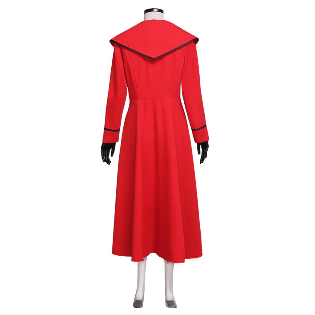 Fantasia Mary Poppins Cosplay Casaco Vestido Adulto Preto/Vermelho - Estrela Cosplay