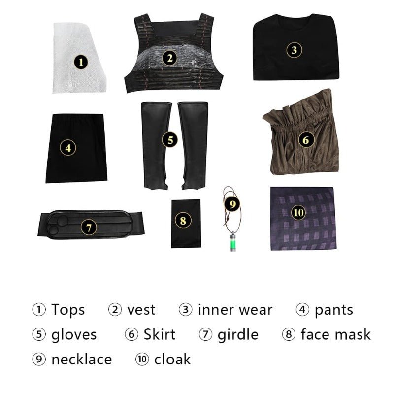 Fantasia de Cosplay de Mae Assassino - Capa com Capuz e Vestido Completo para Mulheres - Halloween e Carnaval - Estrela Cosplay