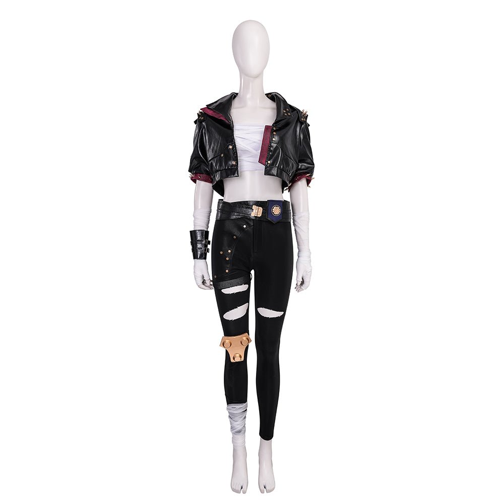 Jaqueta de Couro Preto Arcane 2 Vi - Traje de Cosplay de Alta Qualidade para Gamers - Estrela Cosplay