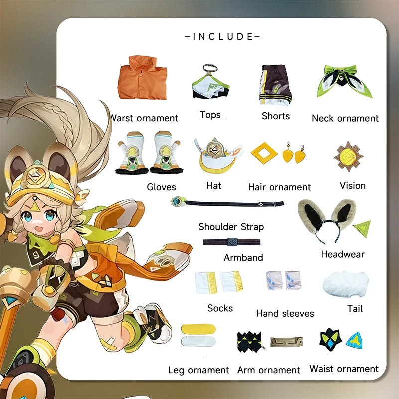 Traje de Cosplay Kachina de Genshin Impact - Natlan Ouro Manchado - Estrela Cosplay