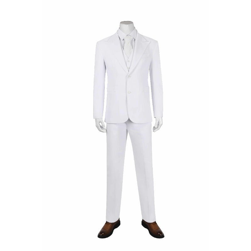 Traje de Cosplay Joker 2 Arthur Fleck Branco - Conjunto Completo Terno, Camisa, Colete, Calça, Gravata - Estrela Cosplay