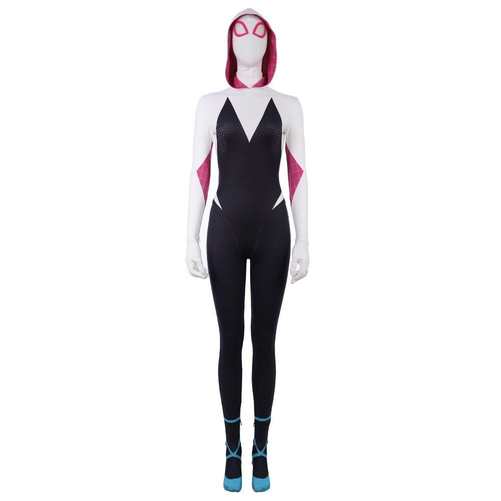Traje de Cosplay Spider-Gwen / Ghost-Spider de Spider-Man: Into the Spider-Verse - Estrela Cosplay