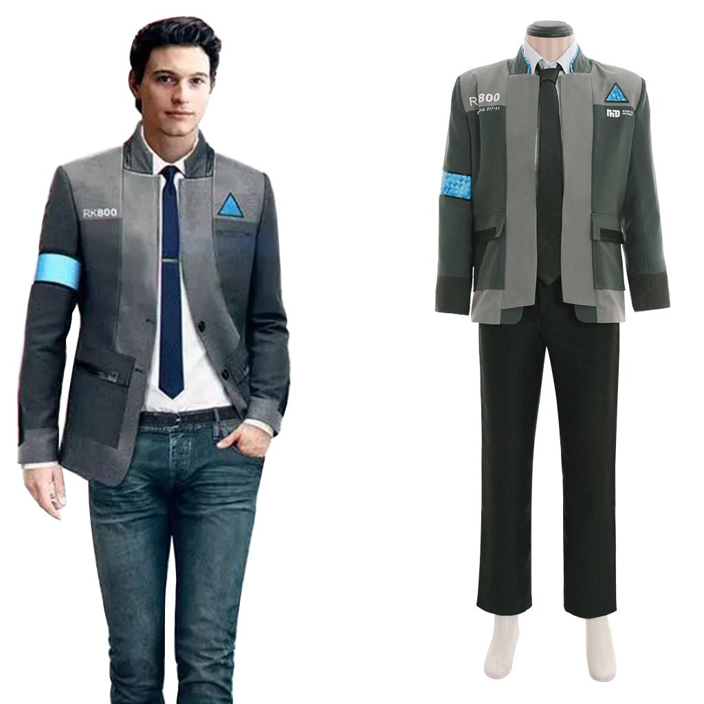 Detroit: Become Human Connor RK800 | Fantasia Completa Casaco, Camisa, Calça e Gravata - Estrela Cosplay