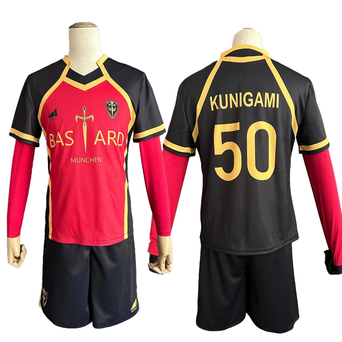 Fantasia Cosplay Kunigami Rensuke Blue Lock - Camisa de Futebol NO.50 + Peruca - Estrela Cosplay