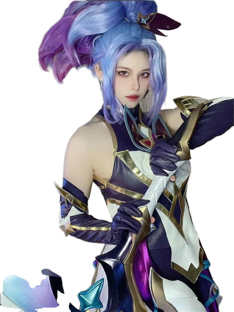 Fantasia de Cosplay Akali Guardião Estelar para Mulheres - League of Legends - Estrela Cosplay