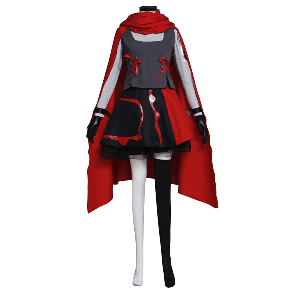Traje de Cosplay Ruby Rose RWBY Volume 7 - Roupa Premium Inspirada em Anime - Estrela Cosplay