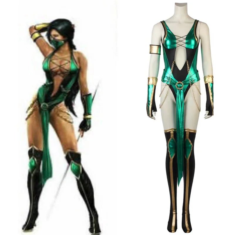 Fantasia Completa de Jade Azul de Mortal Kombat X para Halloween e Cosplay - Estrela Cosplay