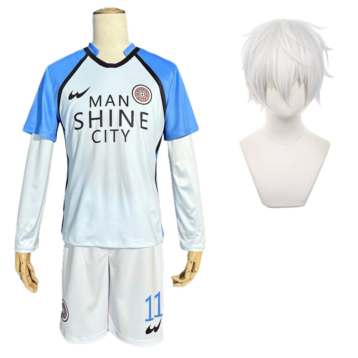 Peruca de Cosplay de Blue Lock Homem SHINE CITY Nagi Reo Mikage Chigiri Rosa Uniforme de Futebol Futebol Diário Esporte - Estrela Cosplay