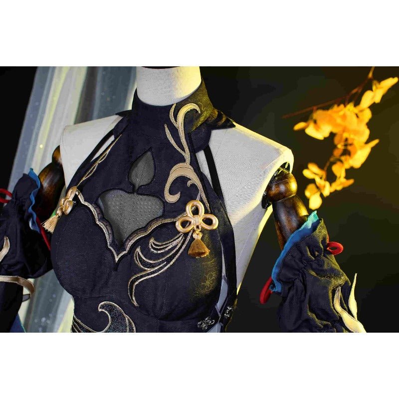 Fantasia Ganyu Cheongsam de Genshin Impact - Traje do Festival das Lanternas Shen He - Estrela Cosplay
