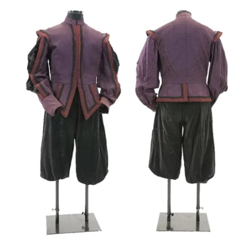 Traje Renascença Tudor Masculino dos Anos 1630 - Conjunto de Uniforme Elizabetano Casaco e Calça | Cosplay Medieval - Estrela Cosplay