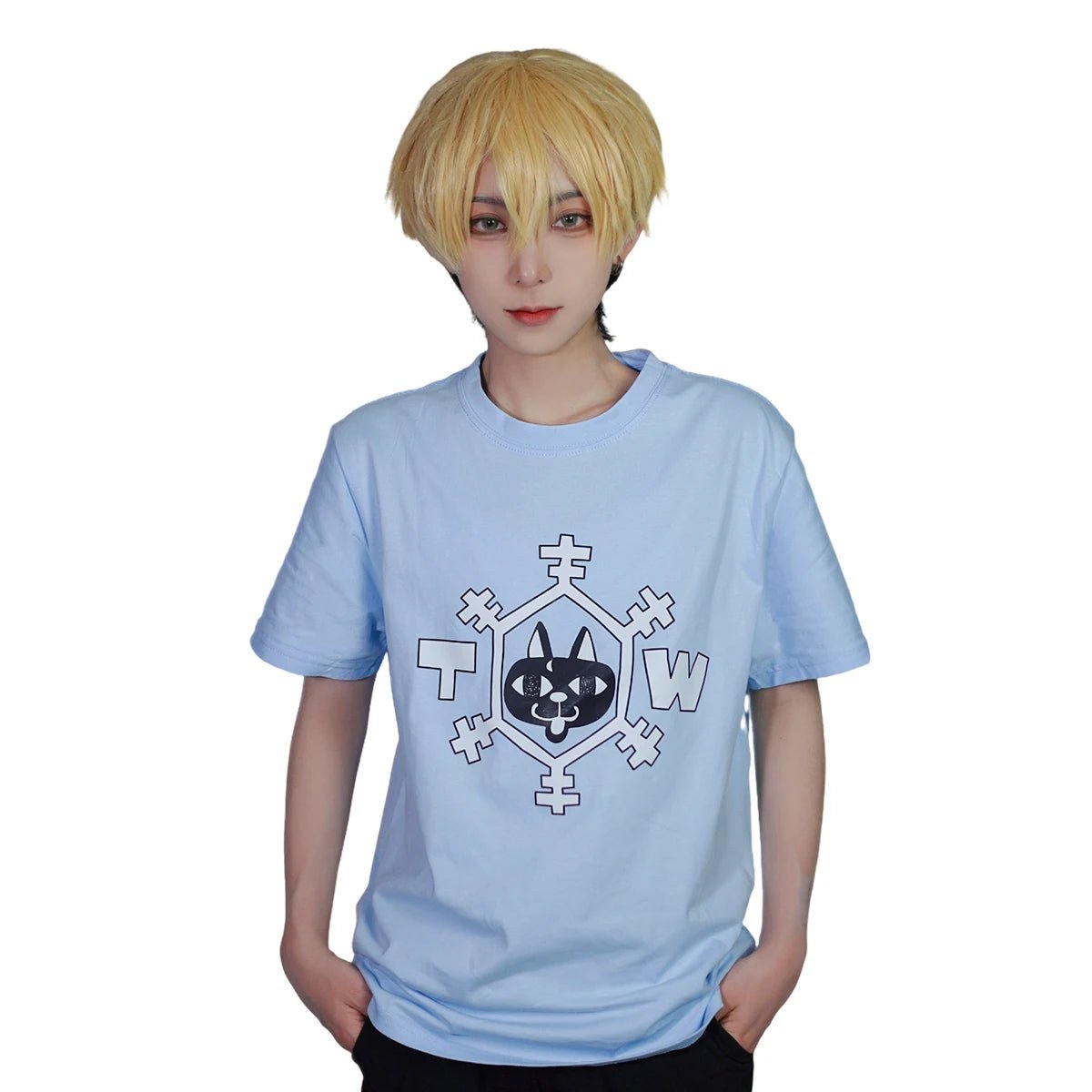 Camiseta Casual Cosplay Chifuyu Matsuno Azul Algodão - Tokyo Revengers - Estrela Cosplay