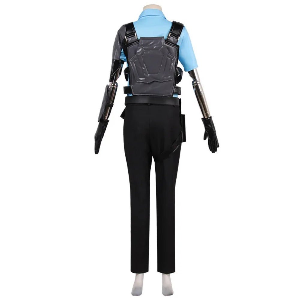 Fantasia Brimstone Valorant para Homens - Top, Colete, Calça e Chapéu - Carnaval Halloween - Estrela Cosplay