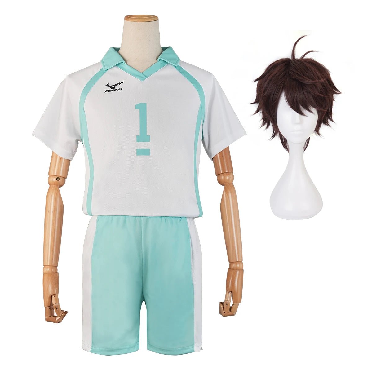 Fantasia de Cosplay Oikawa Tooru Haikyuu!! - Camisa de Vôlei Aoba Johsai, Shorts e Peruca - Estrela Cosplay