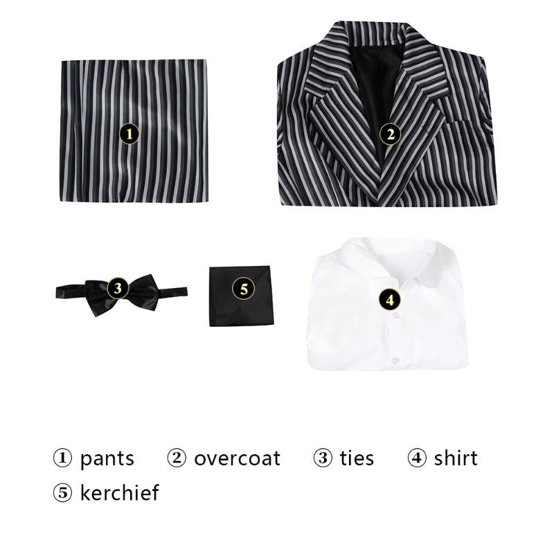 Fantasia de Cosplay Gomez Addams da Família Addams para Halloween - Estrela Cosplay