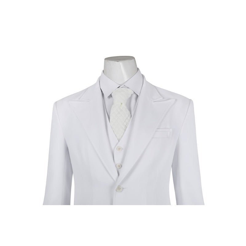 Traje de Cosplay Joker 2 Arthur Fleck Branco - Conjunto Completo Terno, Camisa, Colete, Calça, Gravata - Estrela Cosplay