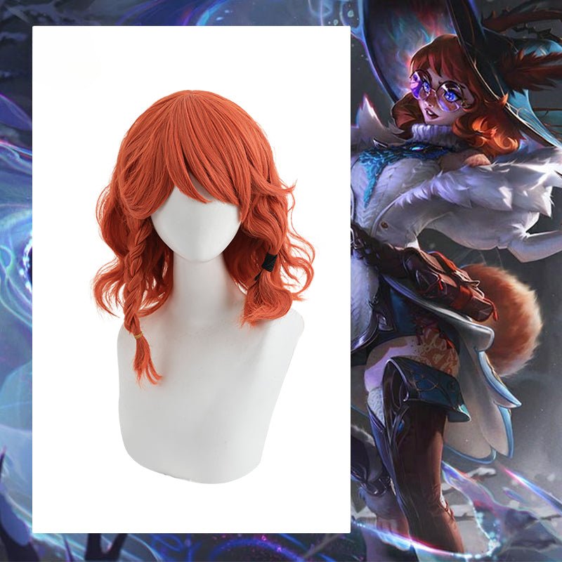 Peruca de Cosplay Aurora A Bruxa Entre Mundos LOL 35cm - Cabelo Sintético Resistente ao Calor - Estrela Cosplay