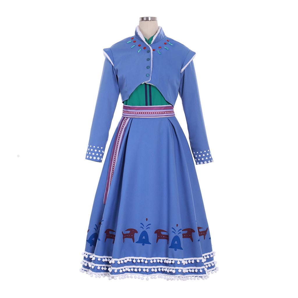 Vestido de Fantasia Anna Aventura Congelada | Princesa Disney Cosplay para Halloween e Festas Temáticas - Estrela Cosplay