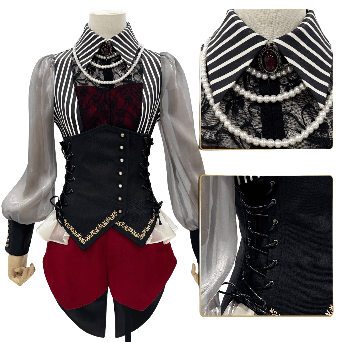 Fantasia de Cosplay Wakutenshi Wakamatsu de BanG Dream! Ave Mujica - Qualidade Premium - Estrela Cosplay