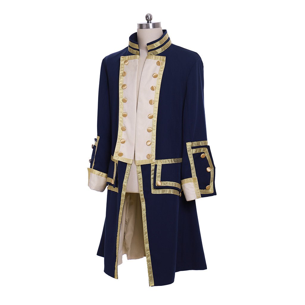 Casaco Colonial Real do Século 18 - Uniforme Masculino Inspirado em George Washington - Estrela Cosplay