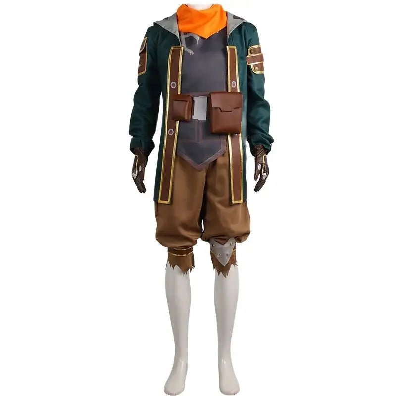 Fantasia de Ekko do Arcane LOL - Jaqueta, Calça e Uniforme Conjunto Completo para Homens - Traje para Halloween e Carnaval - Estrela Cosplay