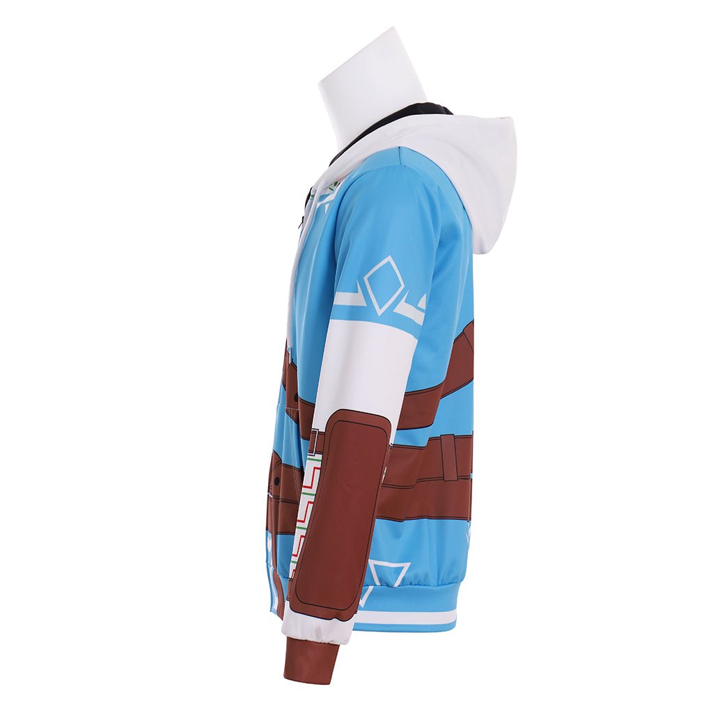 Jaqueta de Zelda Link com Zip-Up - Para Fãs de Cosplay de Anime - Estrela Cosplay