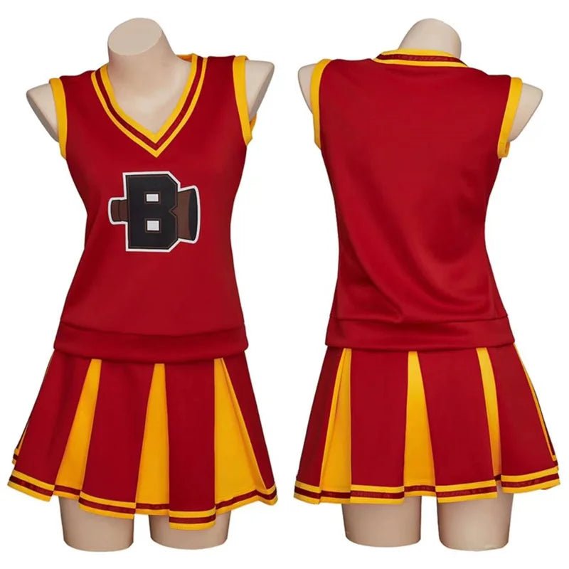 Fantasia de Cheerleader Sabrina Vermelha Uniforme de Torcida para Mulheres Cosplay - Estrela Cosplay
