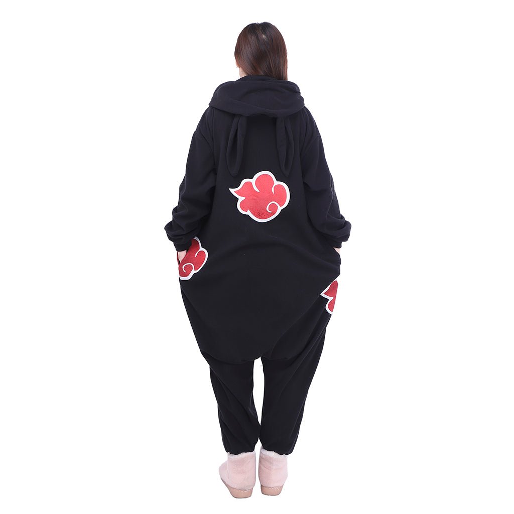 Macaquinho Anime Akatsuki Nuvem Pijama Adulto Unissex Poliéster para Halloween Carnaval Cosplay - Estrela Cosplay