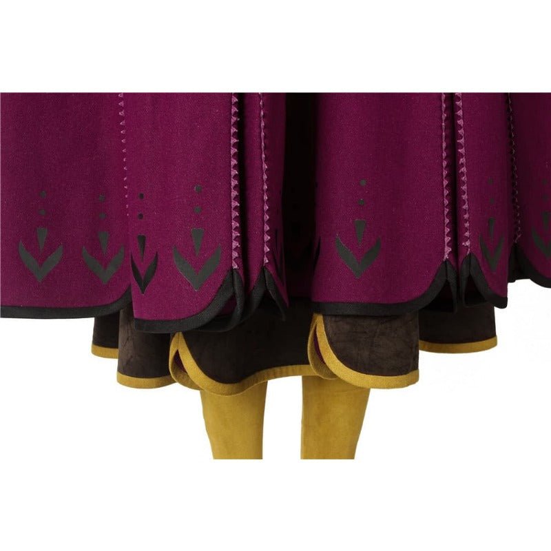 Vestido de Princesa Anna Rainha do Gelo 2 Cosplay Completo para Adultos - Estrela Cosplay