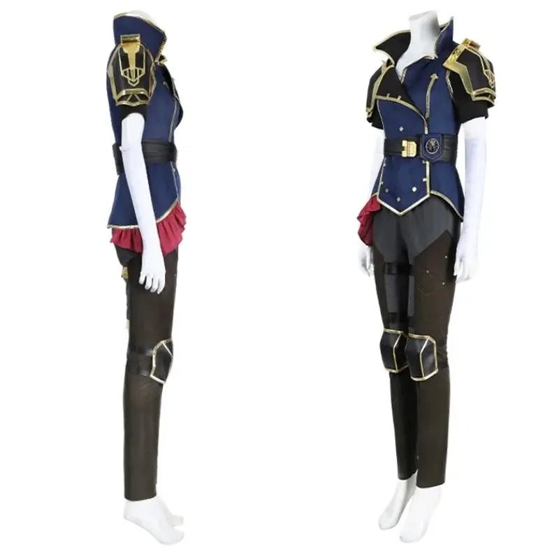 Fantasia de Cosplay de Vi de Arcane para Mulheres com Acessórios - Traje para Festa de Halloween - Estrela Cosplay
