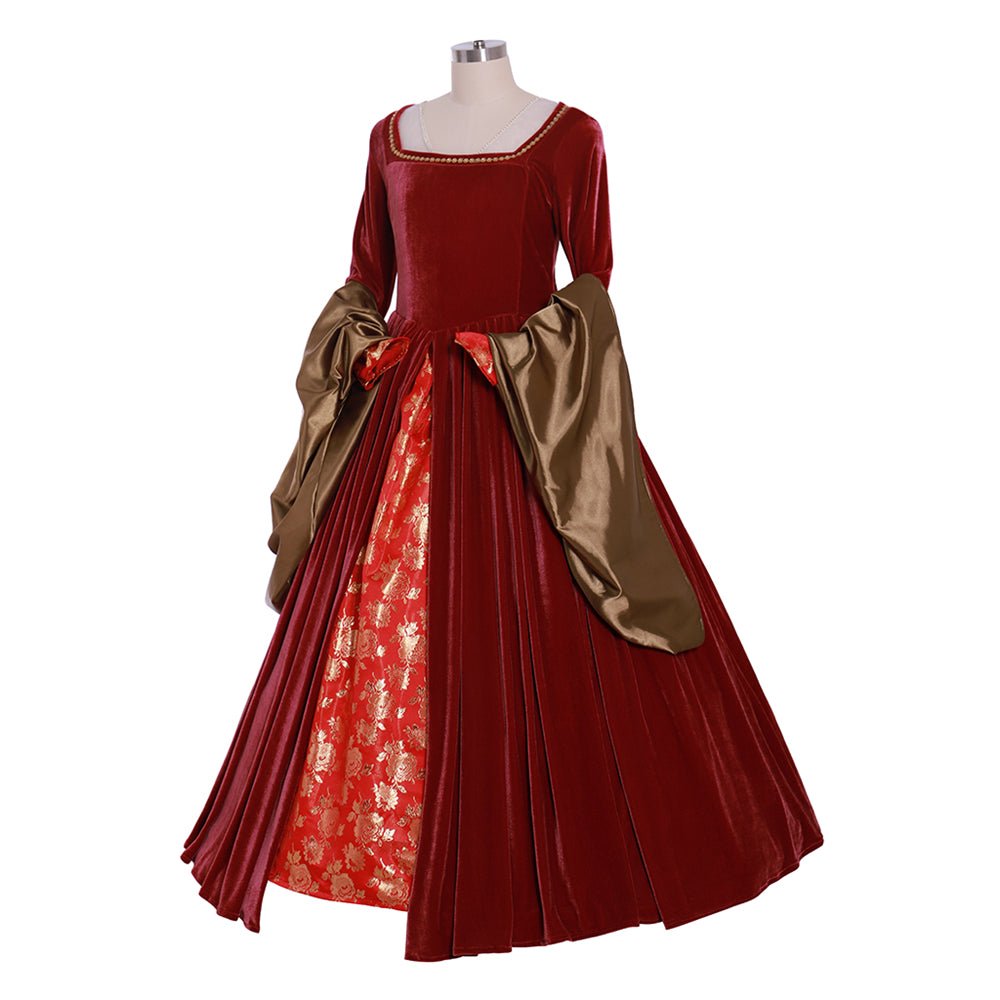 Vestido Vermelho Elizabeth Tudor Anne Boleyn | Traje Cosplay A Outra Boleyn | Vestido Série Tudor - Estrela Cosplay
