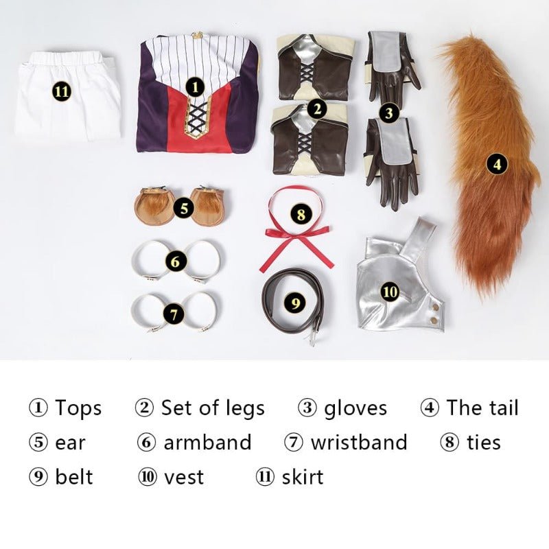 Fantasia de Raphtalia de The Rising of the Shield Hero - Vestido de Anime para Mulheres - Traje de Halloween - Estrela Cosplay