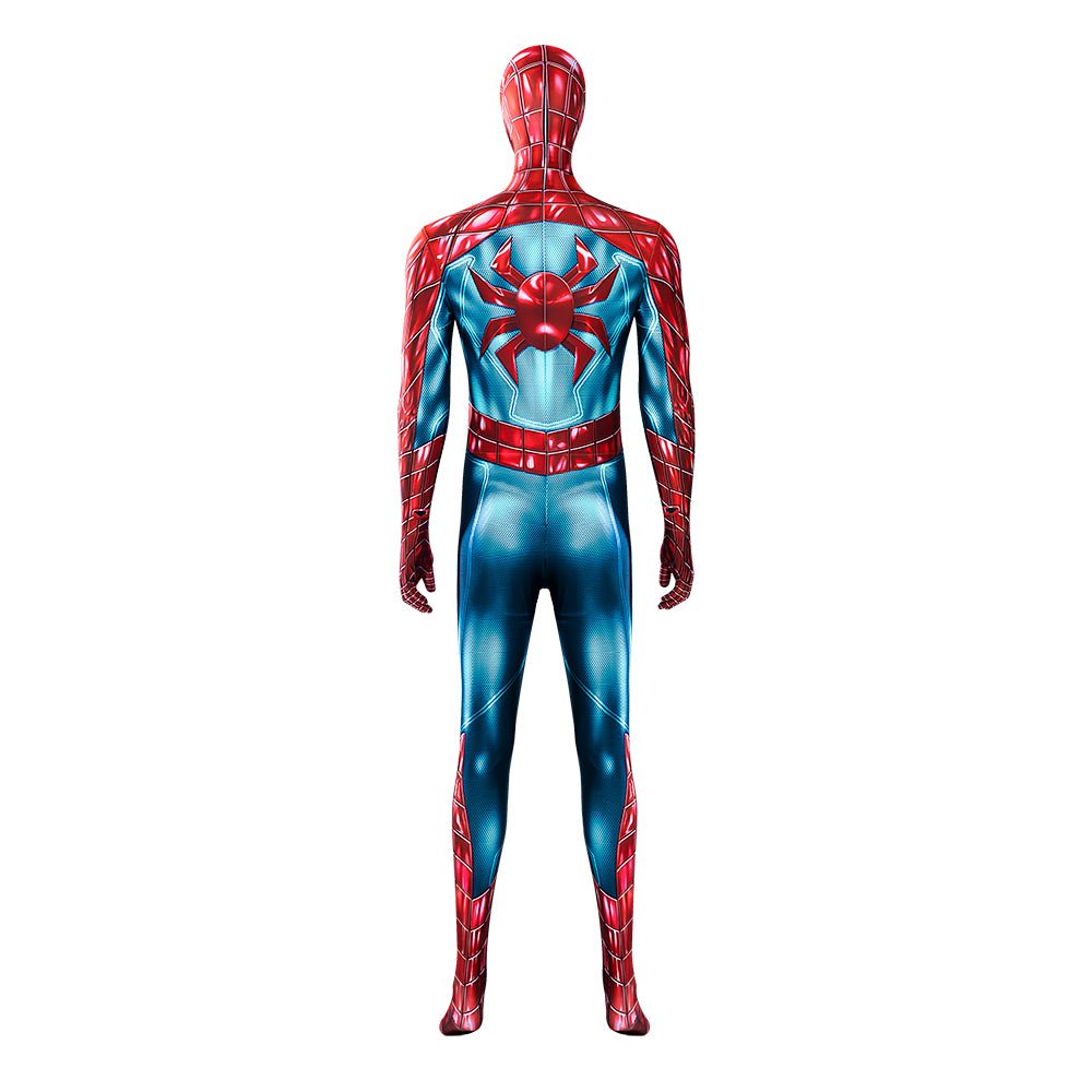Fantasia Marvel Homem-Aranha 2 Peter Parker - Traje de Batalha Azul e Vermelho para Cosplay - Estrela Cosplay